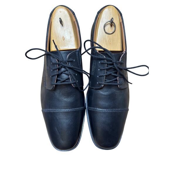 NWOT-Clarks Tilden Mens Leather Cap-Toe Dress Shoes Size 11W - Picture 2 of 11